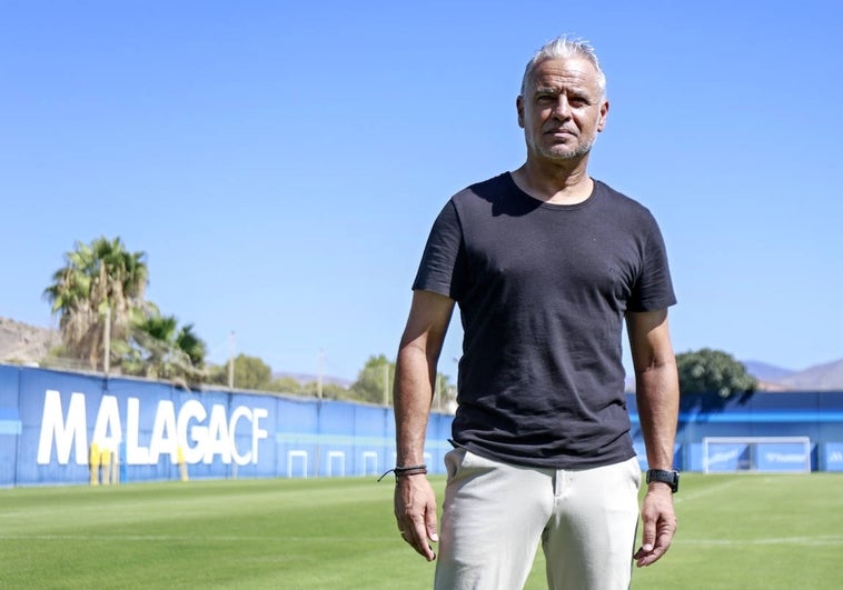 Sergio Pellicer, ayer en el campo Anexo de Martiricos después del entrenamiento del Málaga.