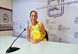 La concejal, Carmen Díaz, durante el anuncio de la apertura de las pistas.