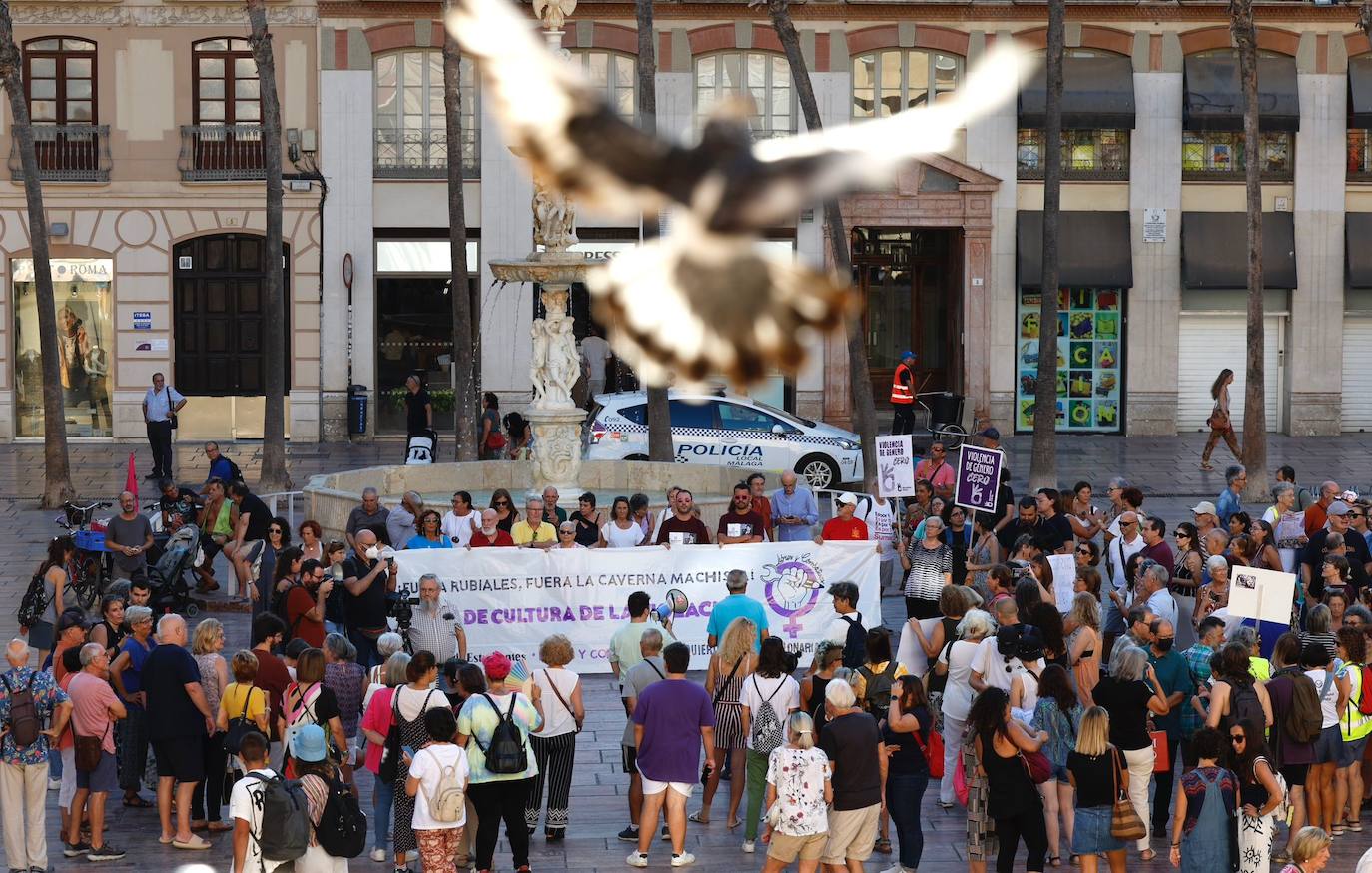 Protesta en Málaga contra Luis Rubiales