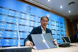 Loren Juarros durante la rueda de prensa de este miércoles.