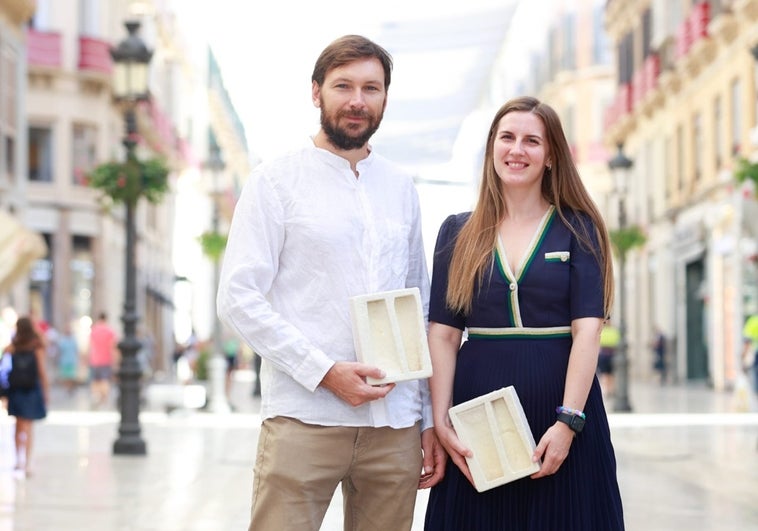 Hongos y cáñamo para fabricar plástico ecológico: la startup que una pareja ucraniana ha traído a Málaga