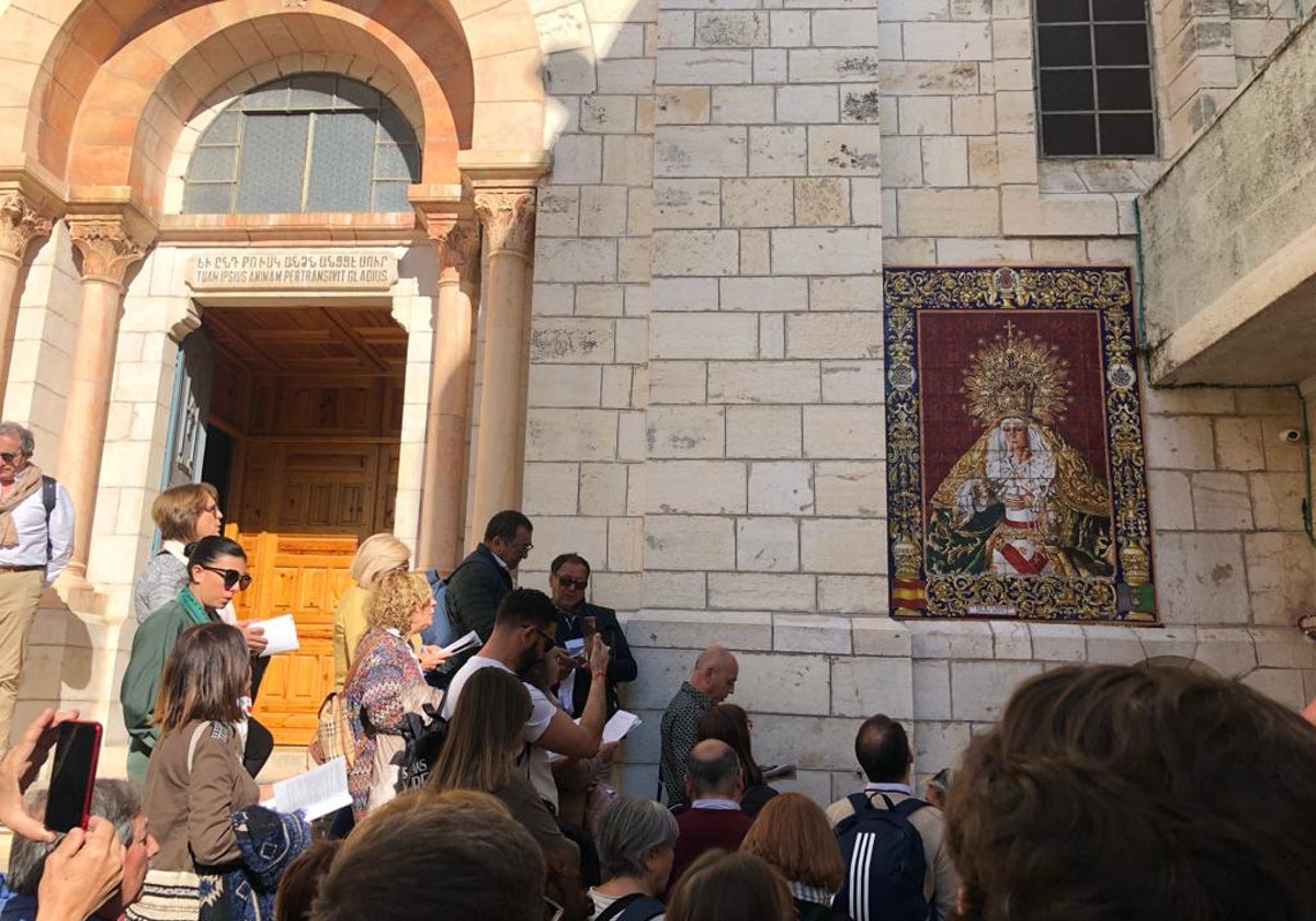 Mosaico de la Esperanza en Jerusalén antes de sufrir los desperfectos.