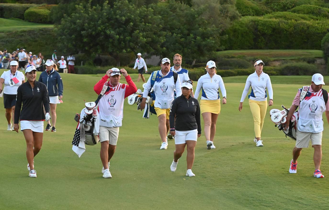 Primera jornada de la Solheim Cup de golf en Casares