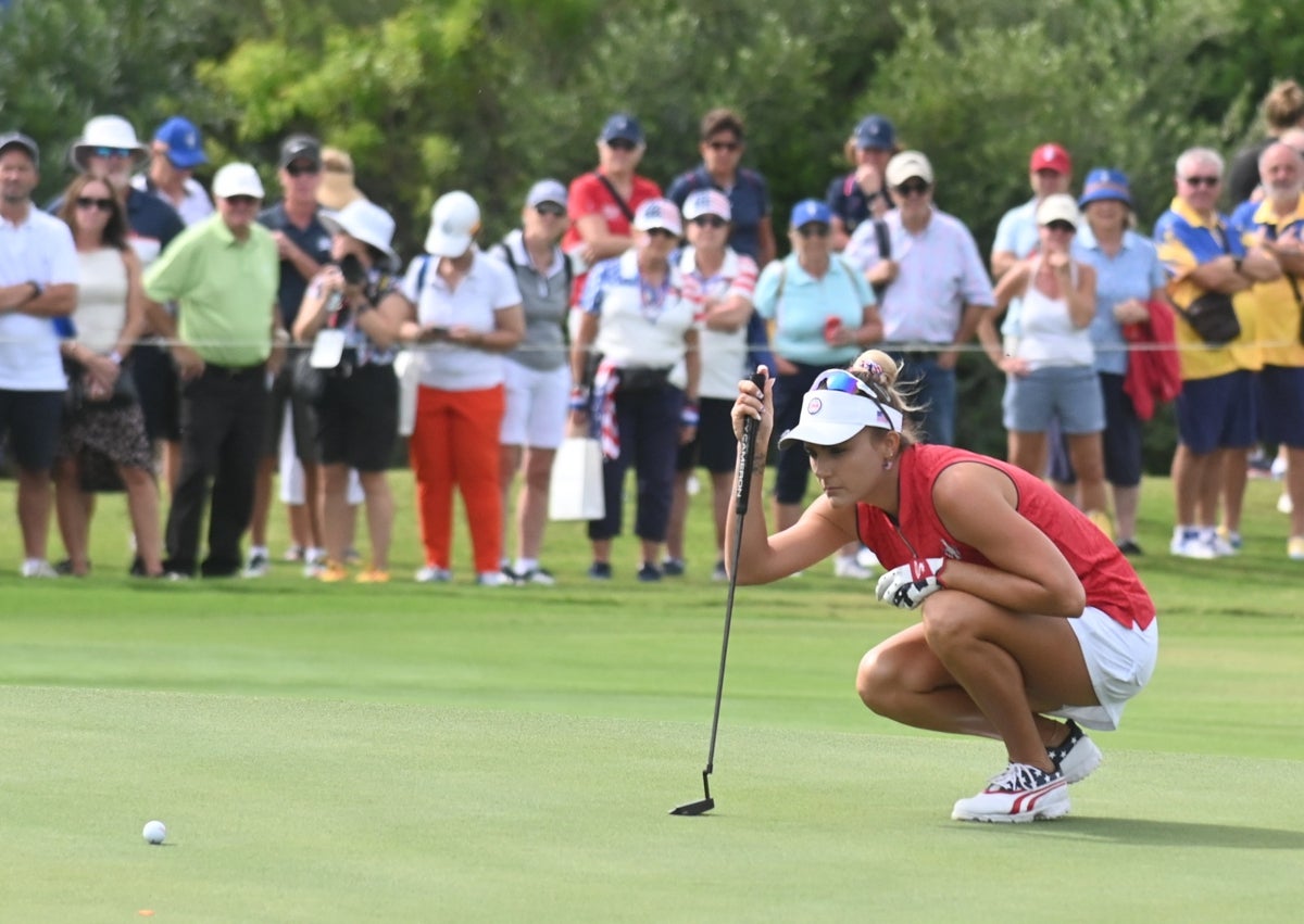 Imagen secundaria 1 - Europa se repone tras un mal inicio en la Solheim Cup de Casares