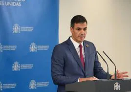 El presidente del Gobierno en funciones, Pedro Sánchez, el miércoles en Nueva York.