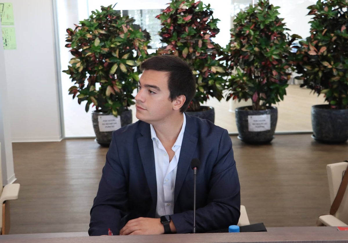 Pablo Jesús García Romero, en junio, durante la celebración del Pleno de Estepona.