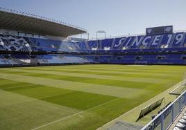 Panorámica del estadio de La Rosaleda.