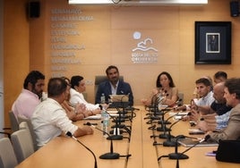Reunión en la sede de la Mancomunidad en Marbella.