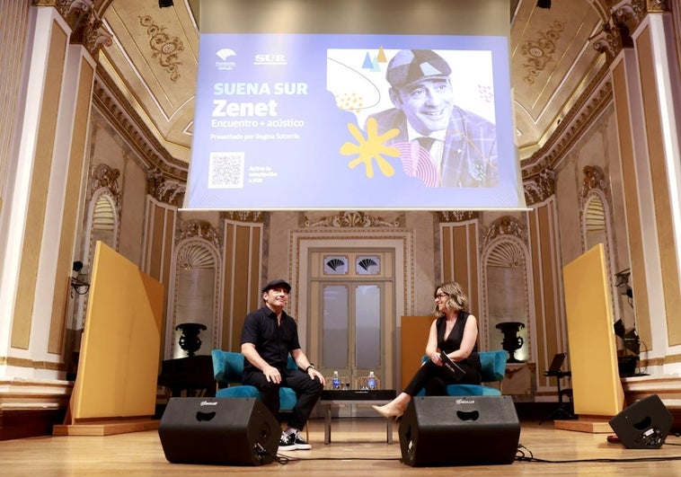 El encuentro de Suena SUR entre Zenet y la periodista Regina Sotorrío, en la tarde de este lunes en la Sala Unicaja de Conciertos María Cristina.