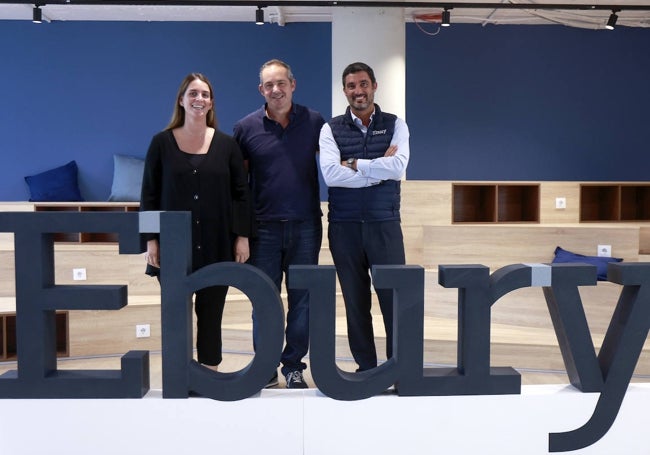 Ana Muñoz, Duarte Pereira y Juan Lobato, directivos de Ebury.