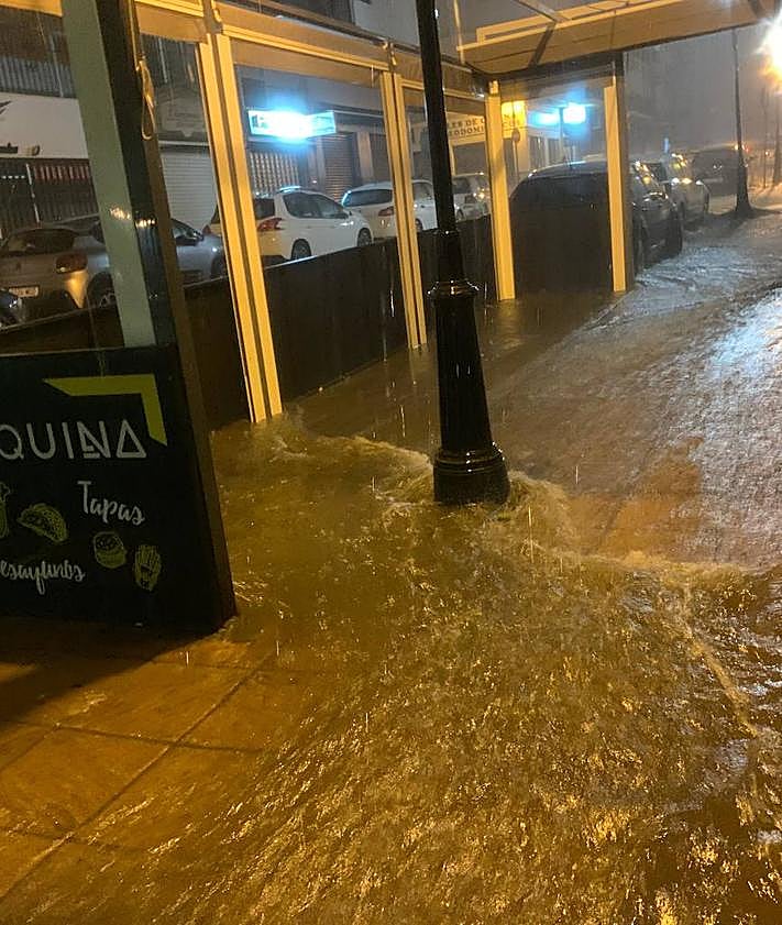 Imagen secundaria 2 - El temporal deja ramas caídas, anegaciones de calles y cortes de luz en Ronda
