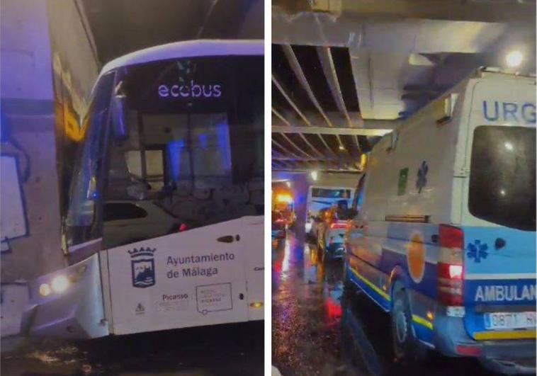 Imagen del autobús accidentado, este jueves.