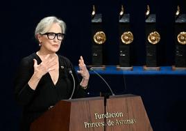 Meryl Streep, durante su discurso.