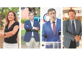 De izquierda a derecha, Olga Guerrero, Teodomiro López, Ernesto Pimentel y Juan José Hinojosa.