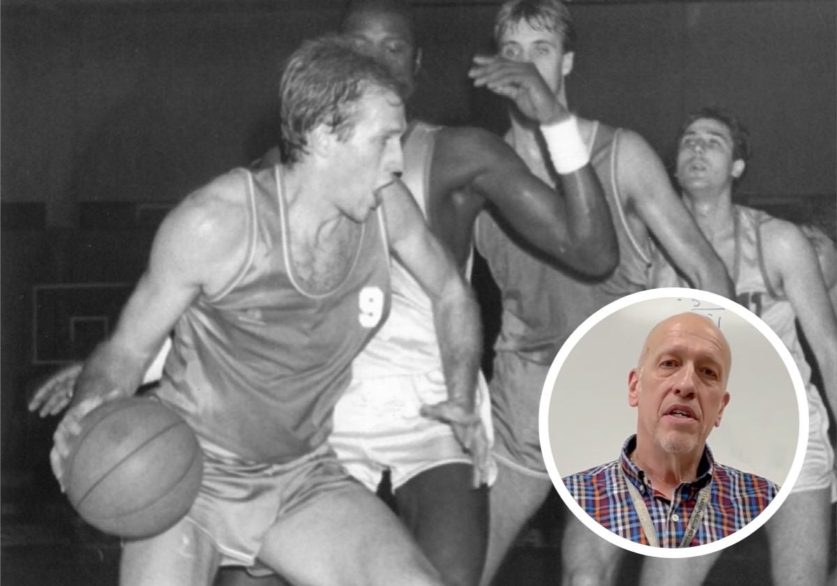 Dan Caldwell en 1984 con la camiseta del Unicaja y en una imagen actual.
