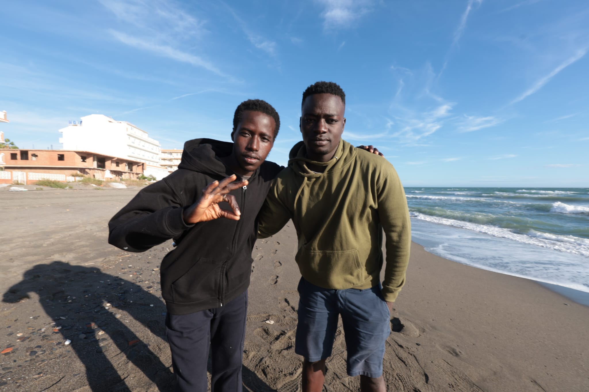 Inmigrantes alojados en un hotel de El Morche procedentes de Canarias