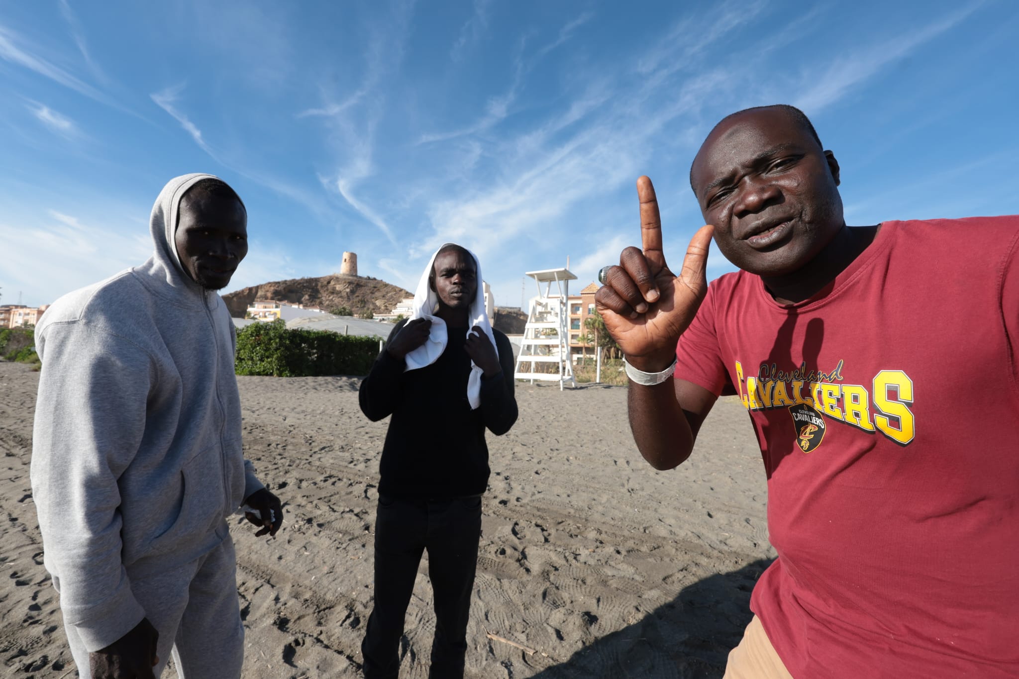 Inmigrantes alojados en un hotel de El Morche procedentes de Canarias