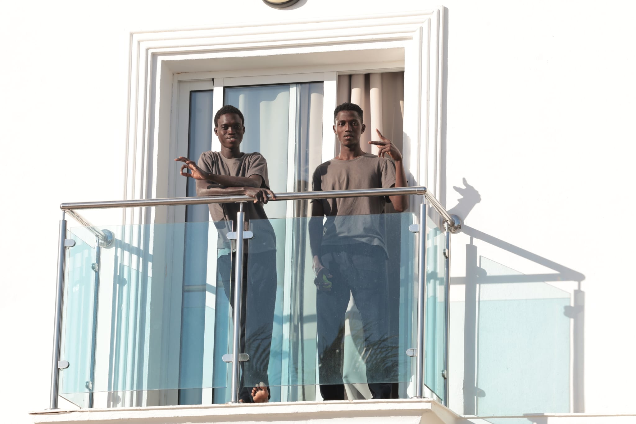 Inmigrantes alojados en un hotel de El Morche procedentes de Canarias