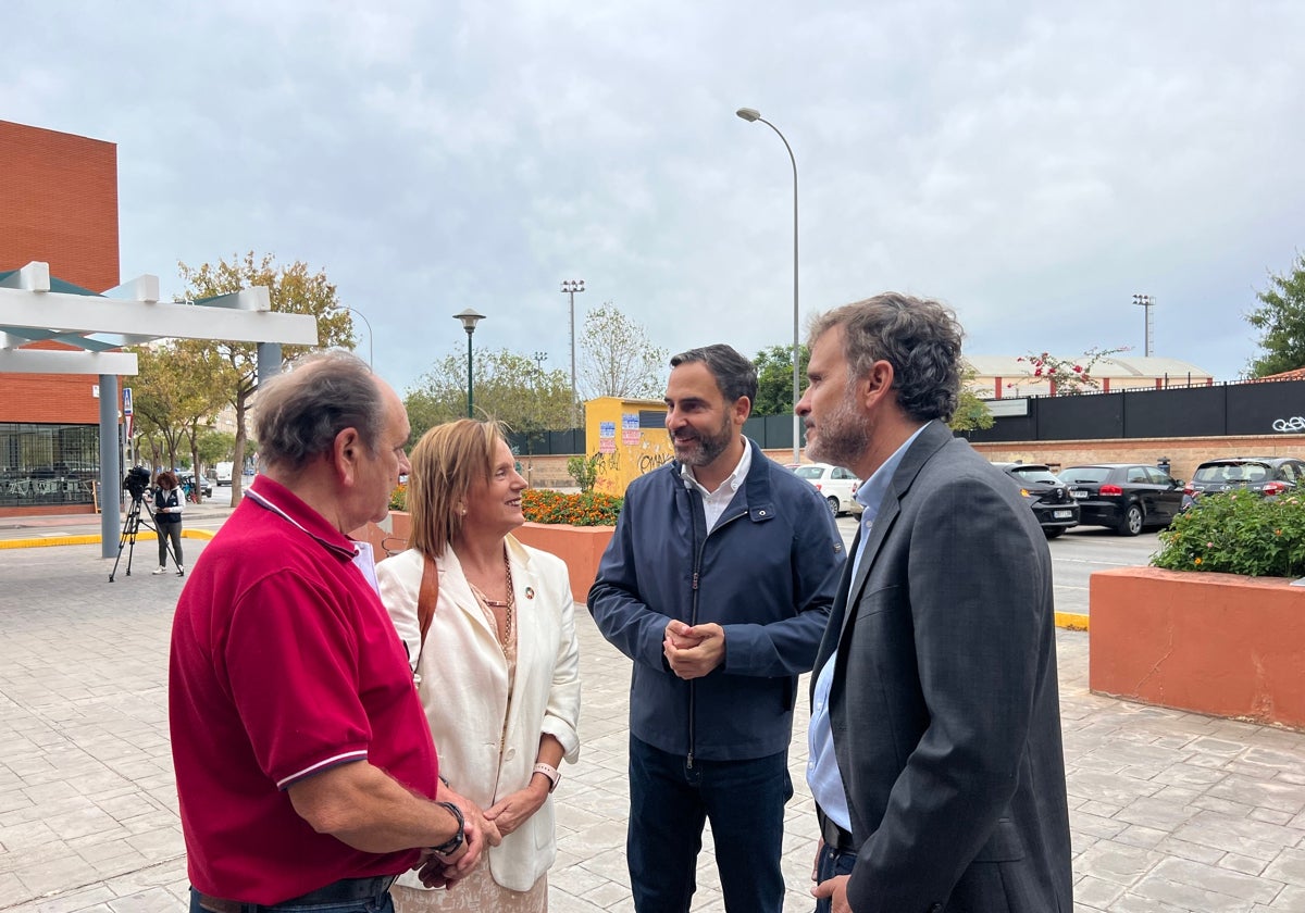 El secretario general del PSOE de Málaga, Daniel Pérez, este viernes en la capital.