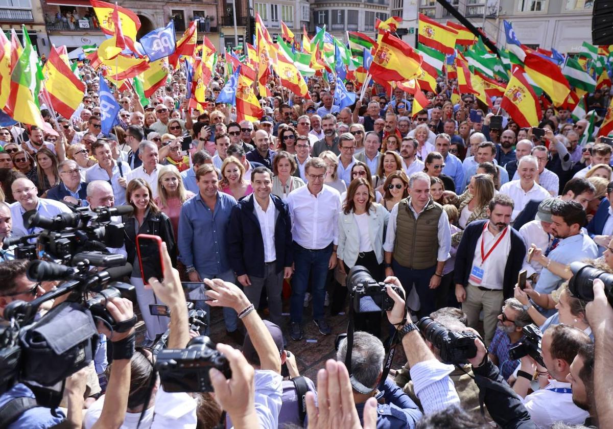 El PP reúne a 20.000 personas en Málaga contra la amnistía