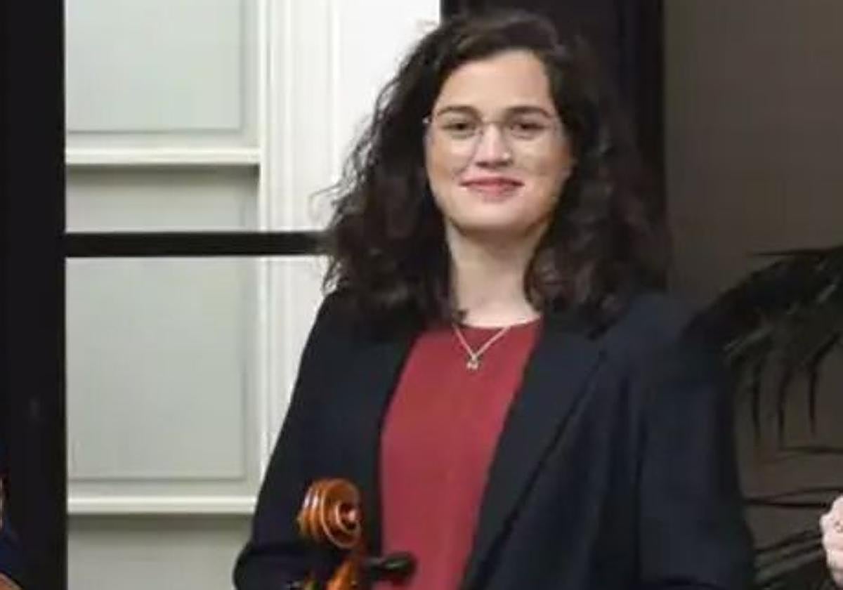 Laura Ramírez, la violonchelista malagueña en la jura de la princesa Leonor
