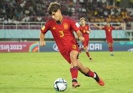 Dani Muñoz, en el partido ante Canadá.