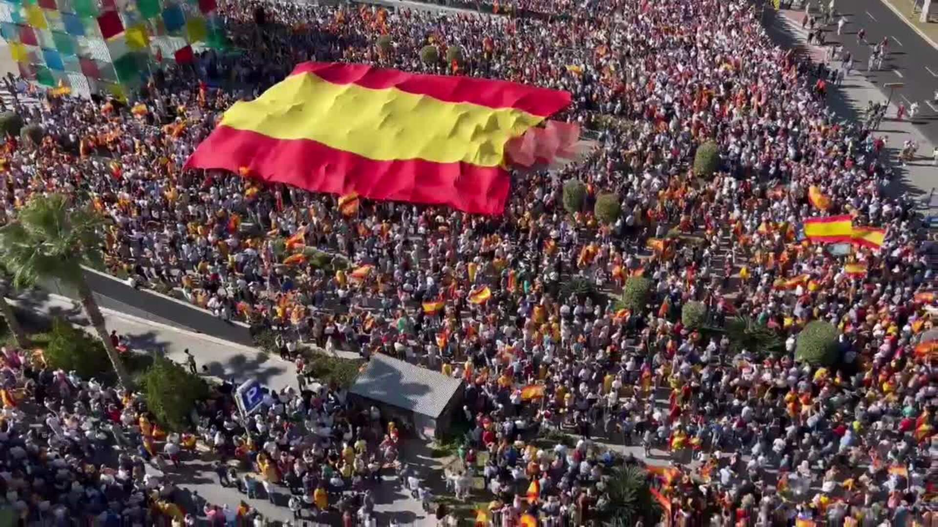 Ambiente de la concentración en Málaga a vista de pájaro