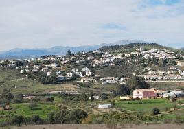 Viviendas diseminadas en una zona rural de La Viñuela, en una imagen de archivo.