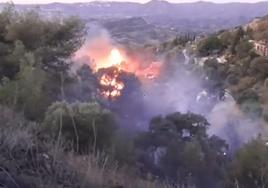 El viento, principal obstáculo para luchar contra las llamas en el incendio de Mijas