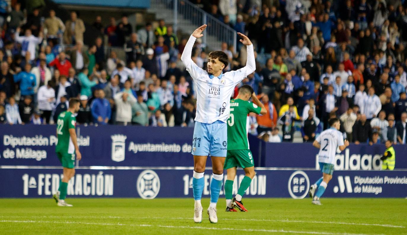 El Málaga-Alcoyano en La Rosaleda, en imágenes