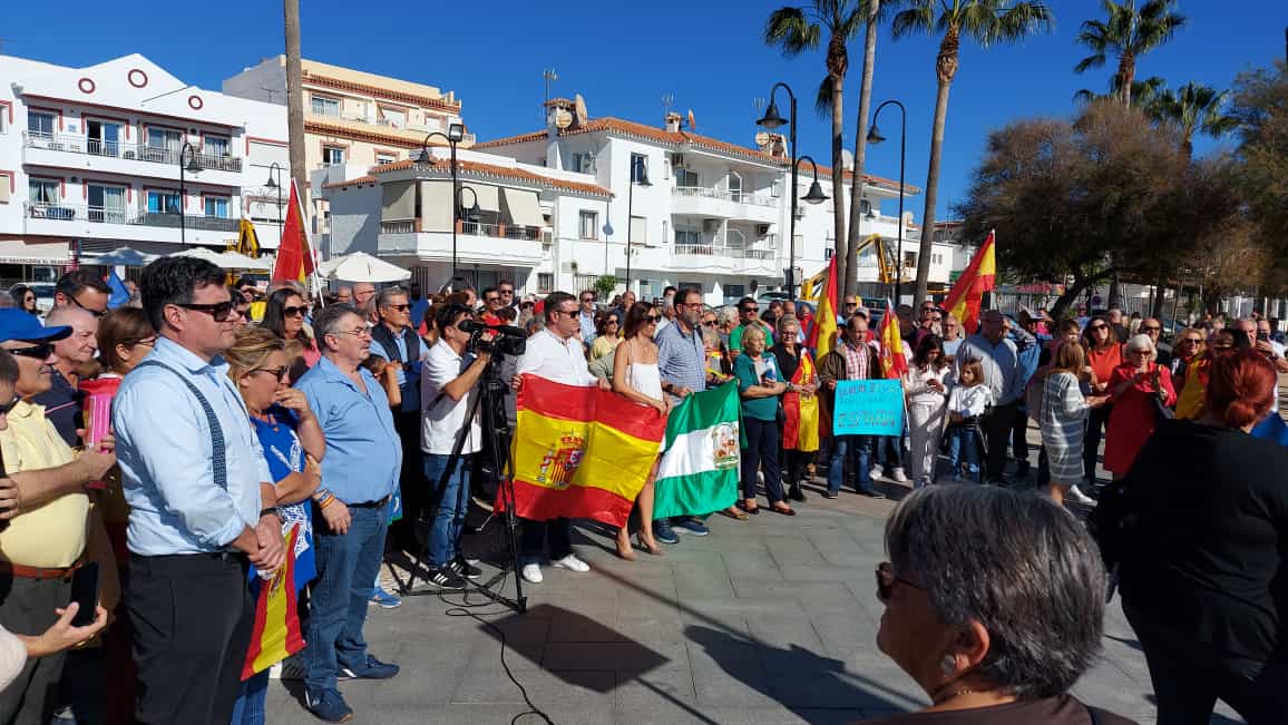 Concentración contra la amnistía en Mijas.