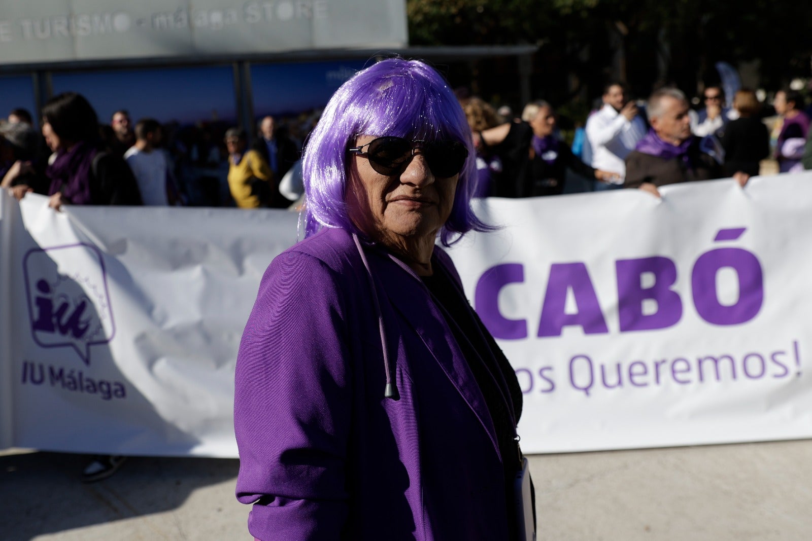 Unas 3.000 personas participan en la manifestación del 25N en Málaga