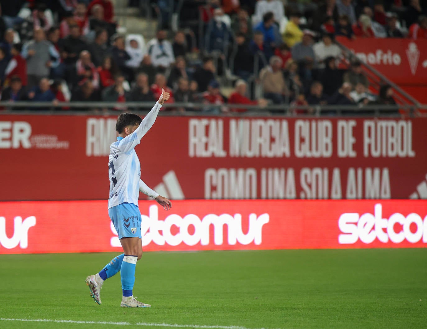La goleada del Málaga en Murcia, en imágenes