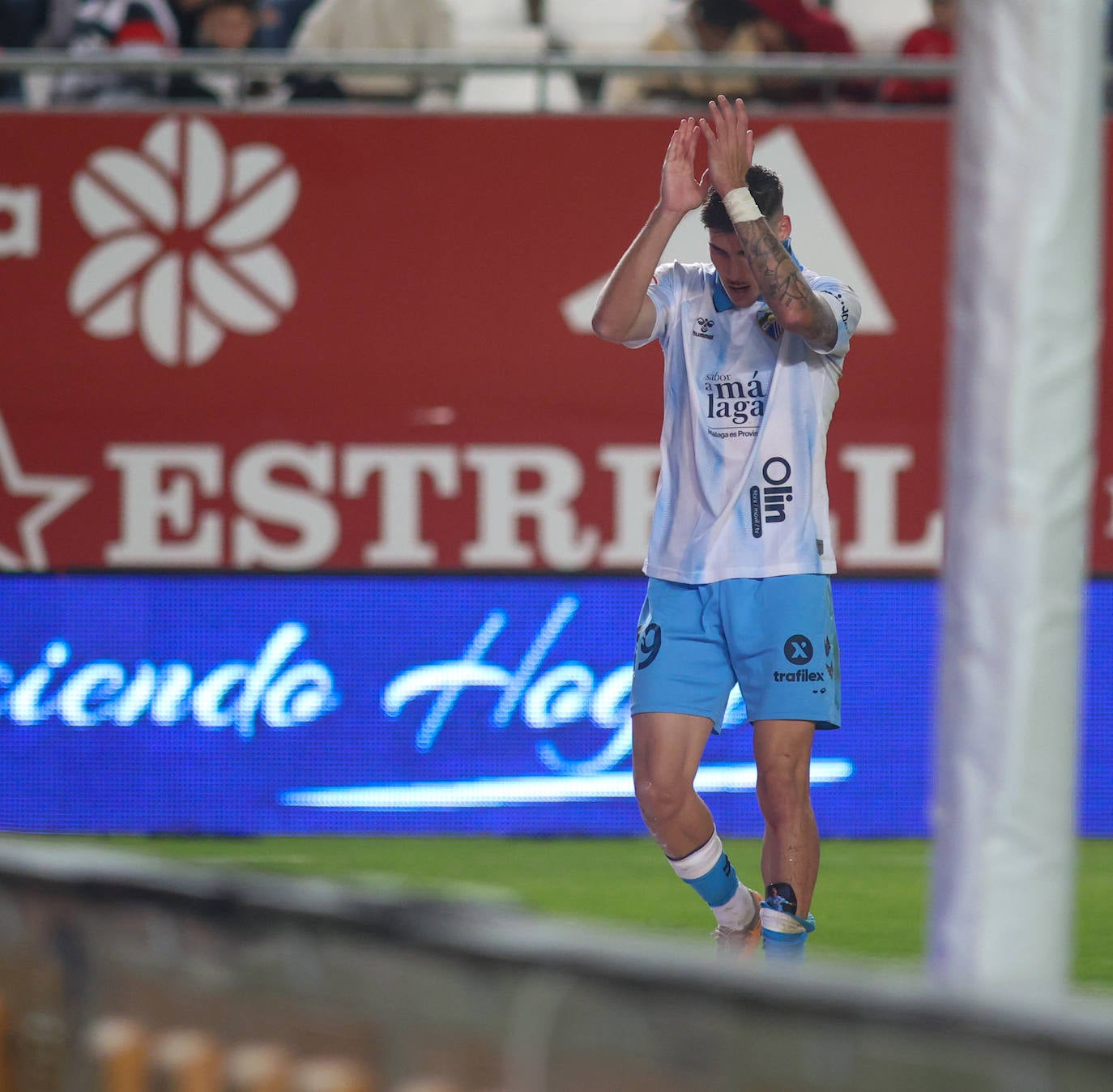 La goleada del Málaga en Murcia, en imágenes