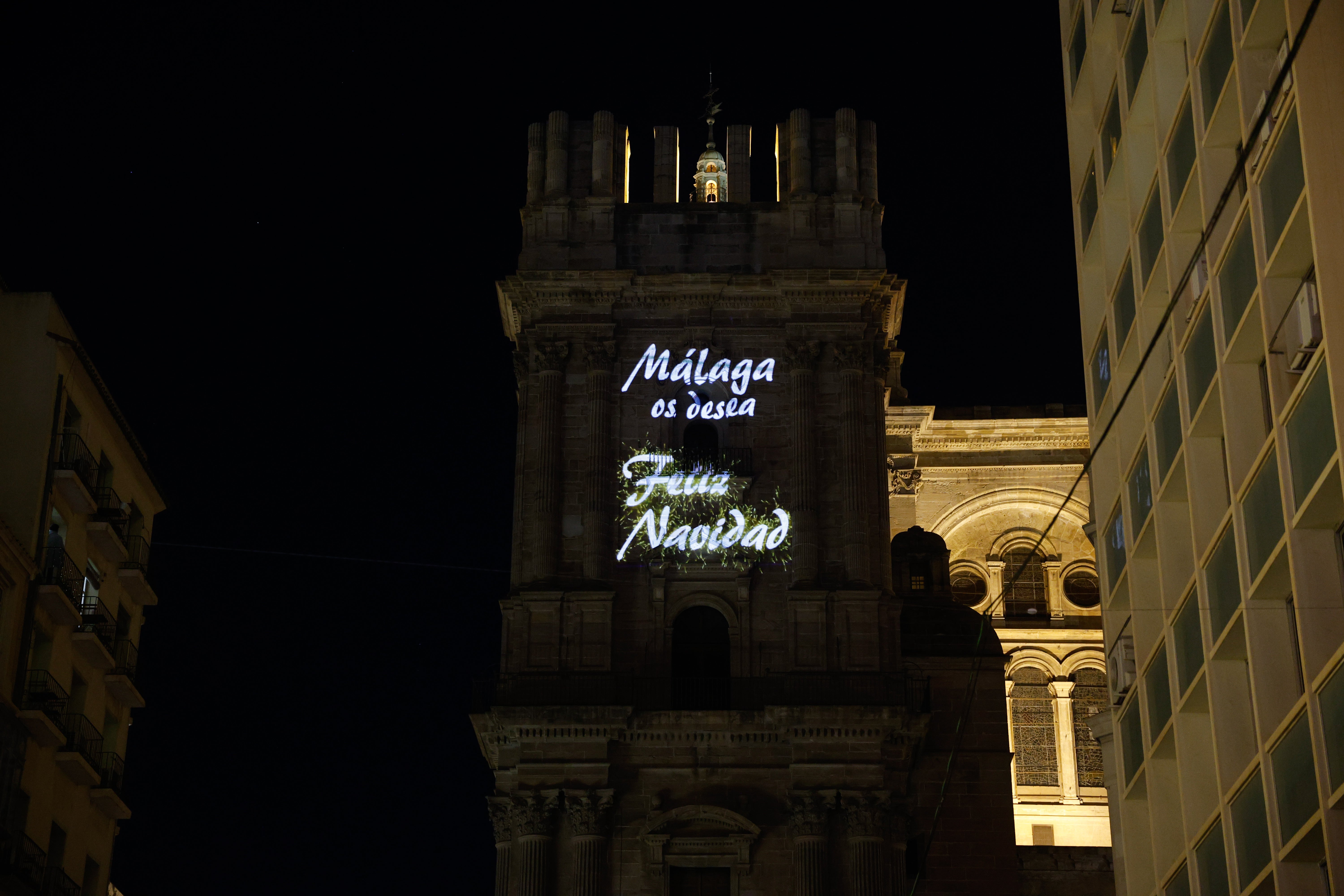 Así es el videomapping y la iluminación de la Catedral de Málaga