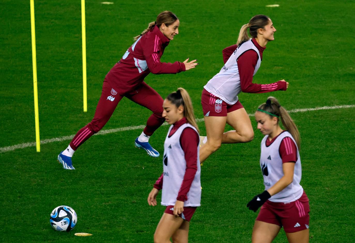 La selección española de fútbol se entrena en Málaga