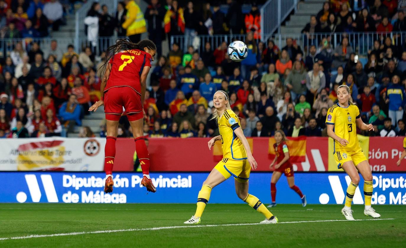 El España- Suecia en La Rosaleda, en imágenes