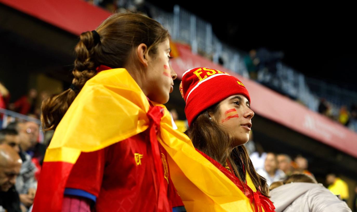 El España- Suecia en La Rosaleda, en imágenes