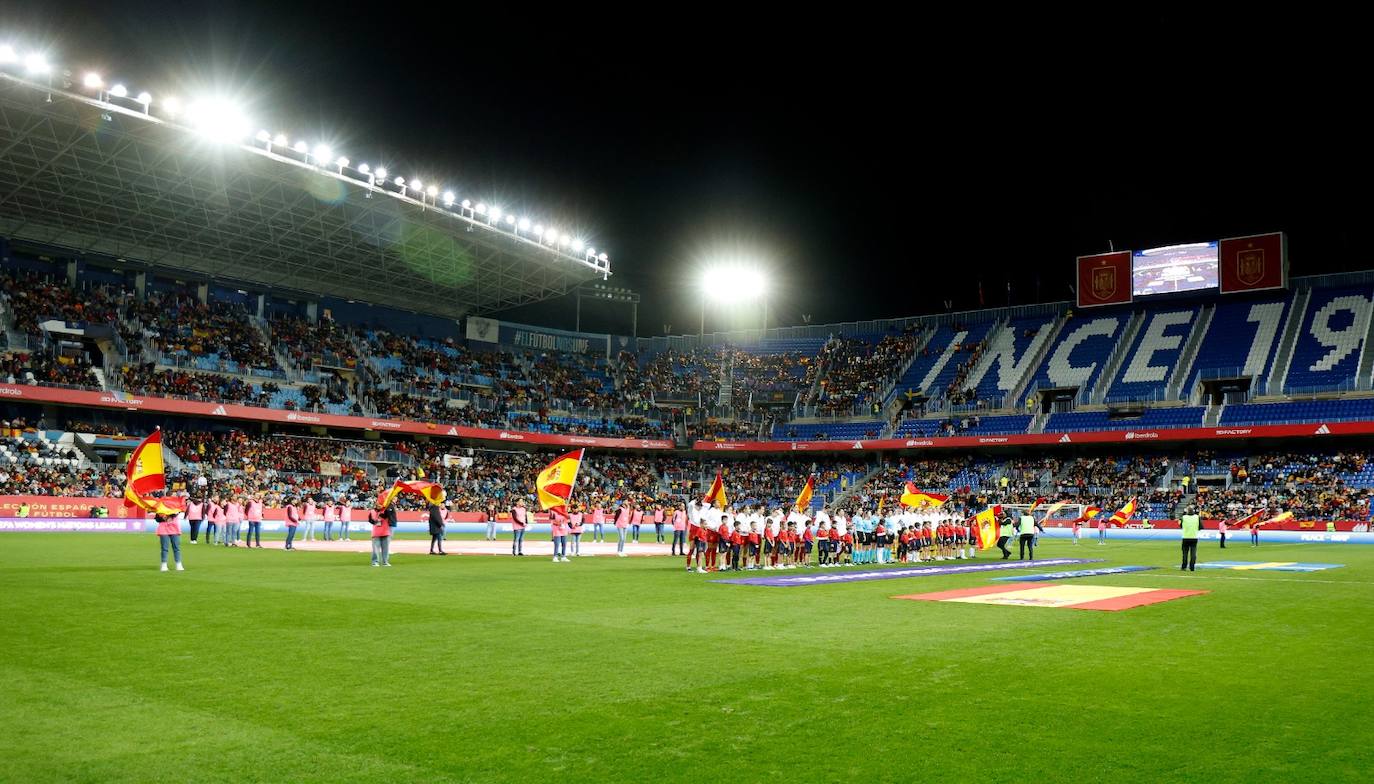 El España- Suecia en La Rosaleda, en imágenes