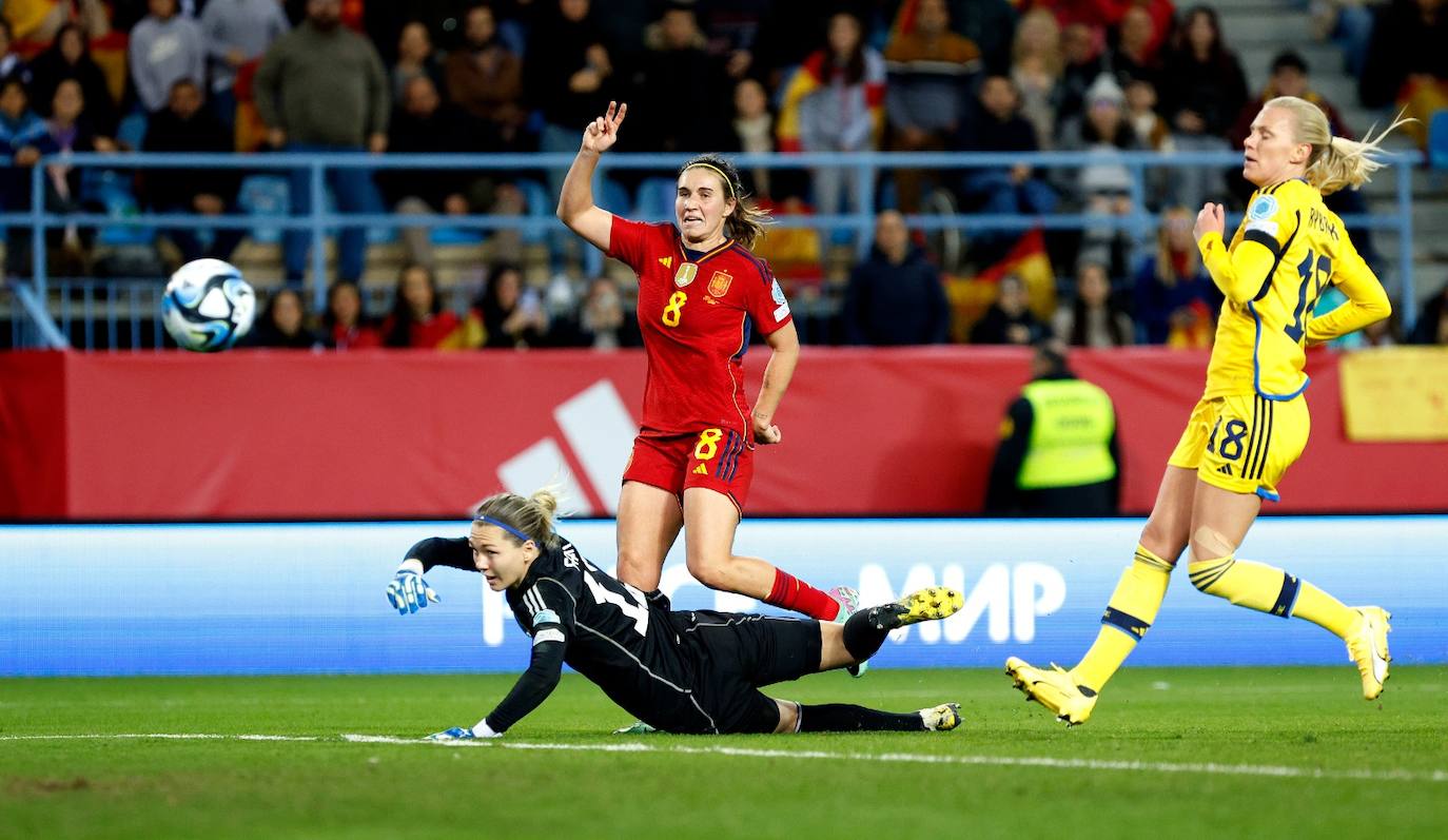 El España- Suecia en La Rosaleda, en imágenes