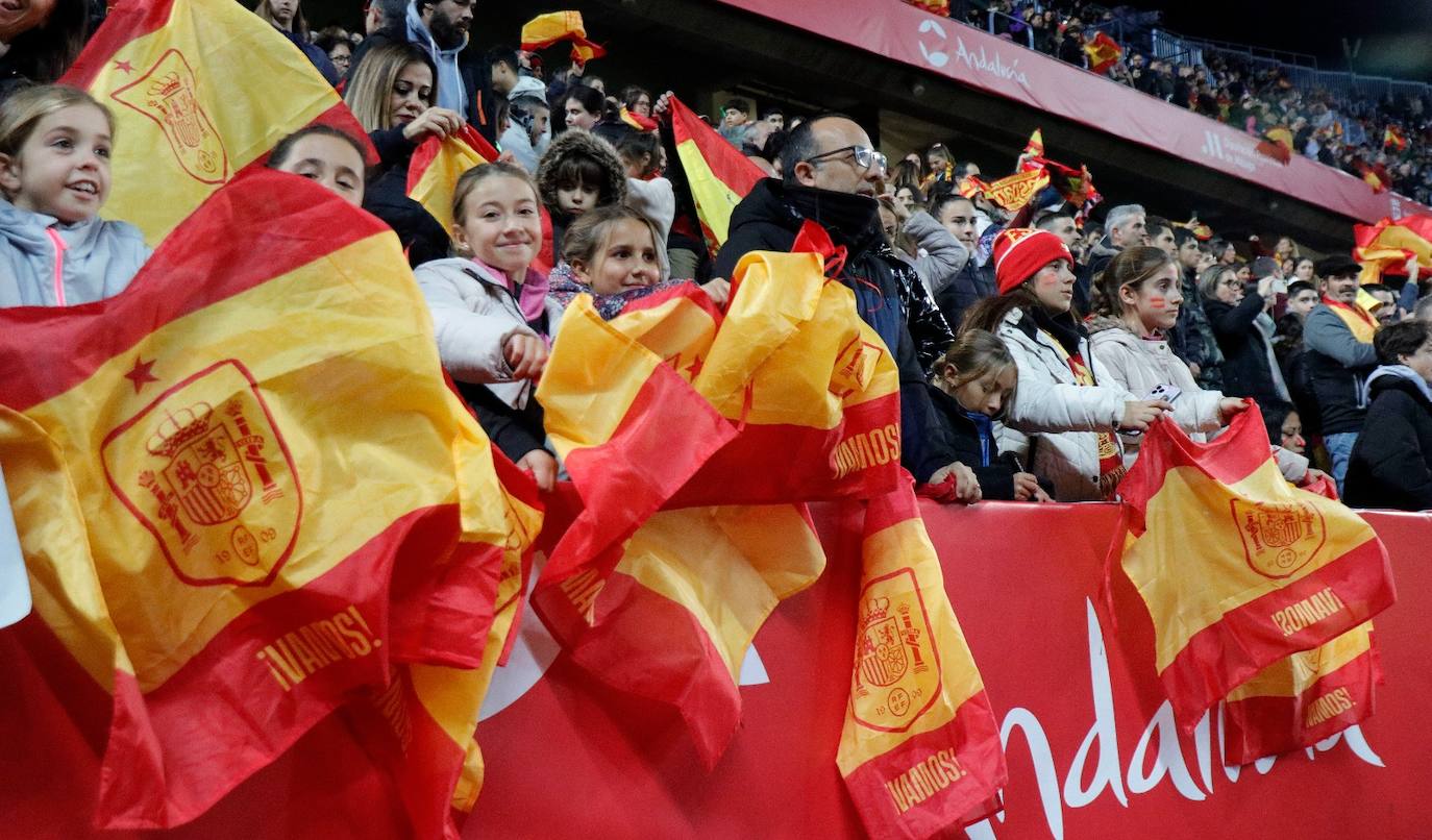 El España- Suecia en La Rosaleda, en imágenes