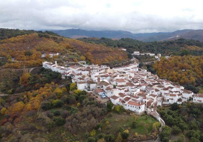 Vista panorámica del casco urbano de Faraján en los últimos días del Bosque de Cobre.