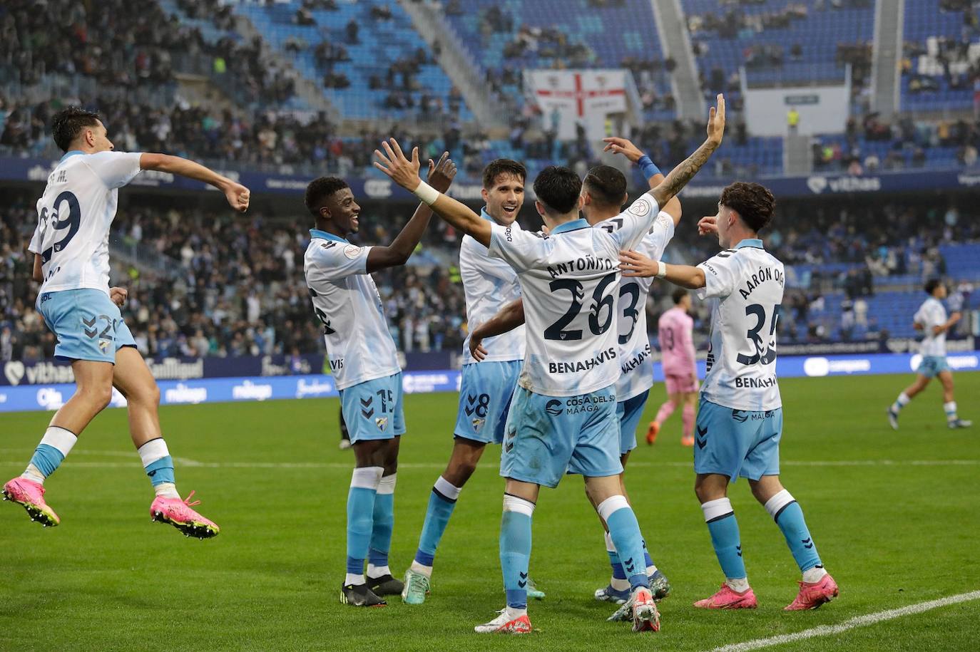 El Málaga-Eldense de la Copa del Rey, en imágenes