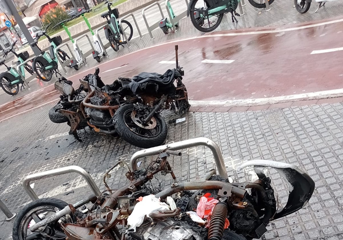 Vista de algunas de las motos que quedan sin recoger.