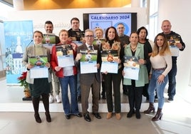 Acto de presentación del calendario solidario, este jueves en la Diputación.