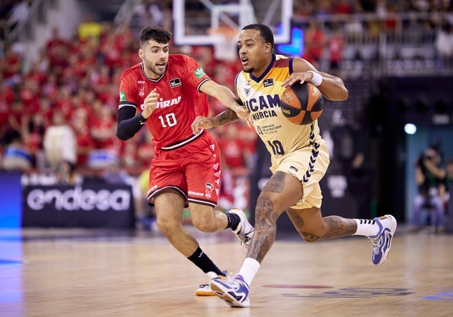 Germán Martínez, en el partido contra el UCAM Murcia.