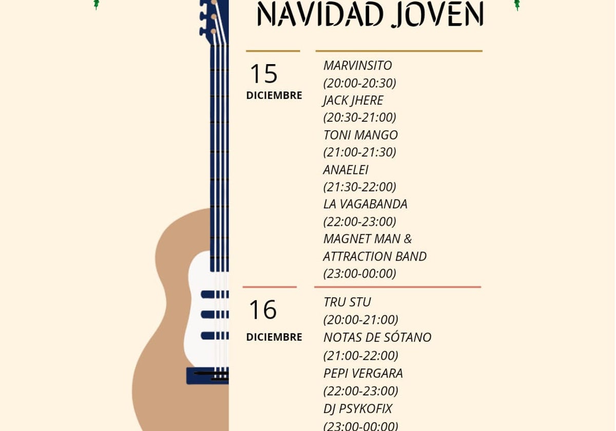 Cartel de la propuesta musical impulsada por el Ayuntamiento.