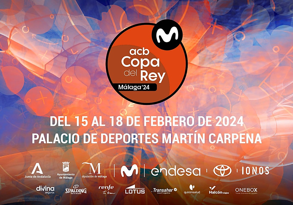 El cartel de la Copa del Rey de baloncesto de Málaga de 2024.