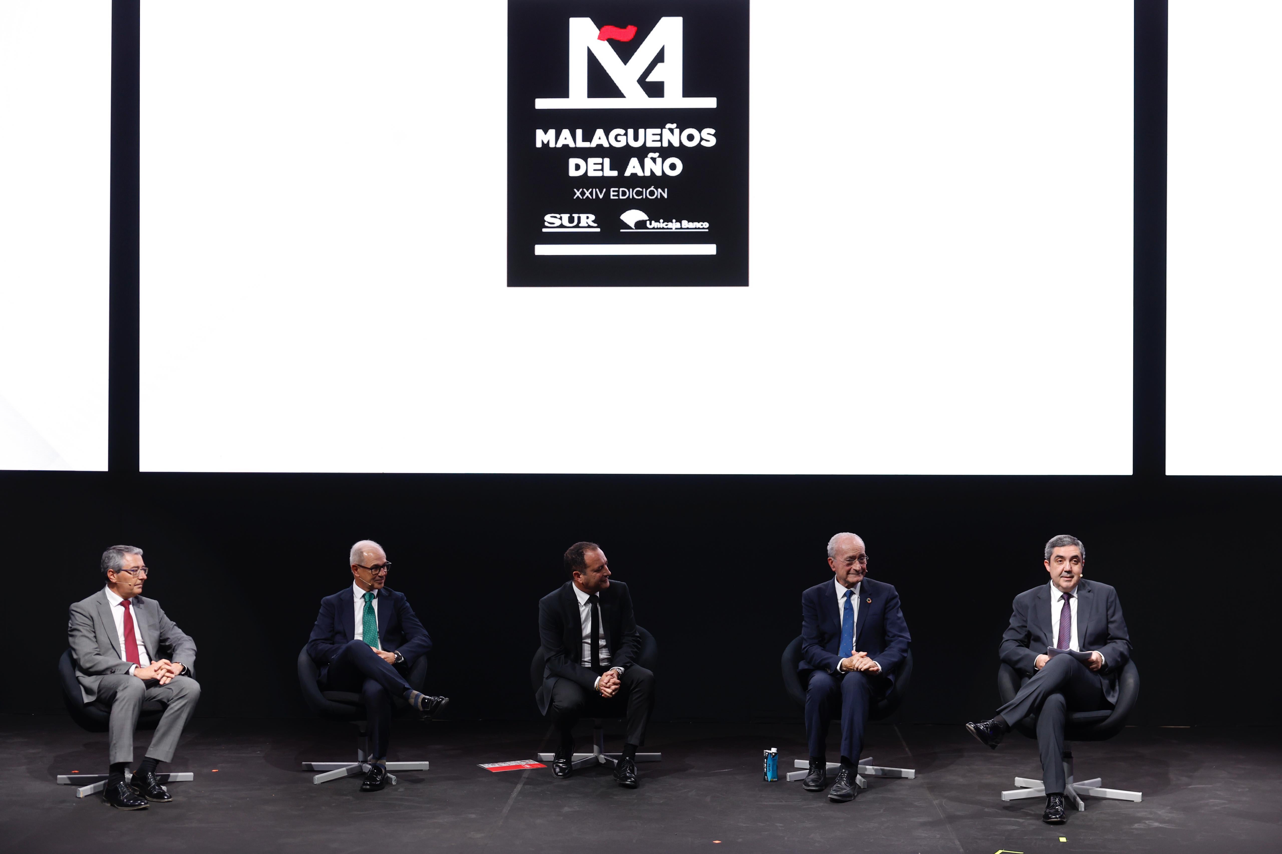 De izquierda a derecha, Francisco Salado, Isidro Rubiales, Manolo Castillo, Francisco de la Torre y Juan Pedro Carnero.