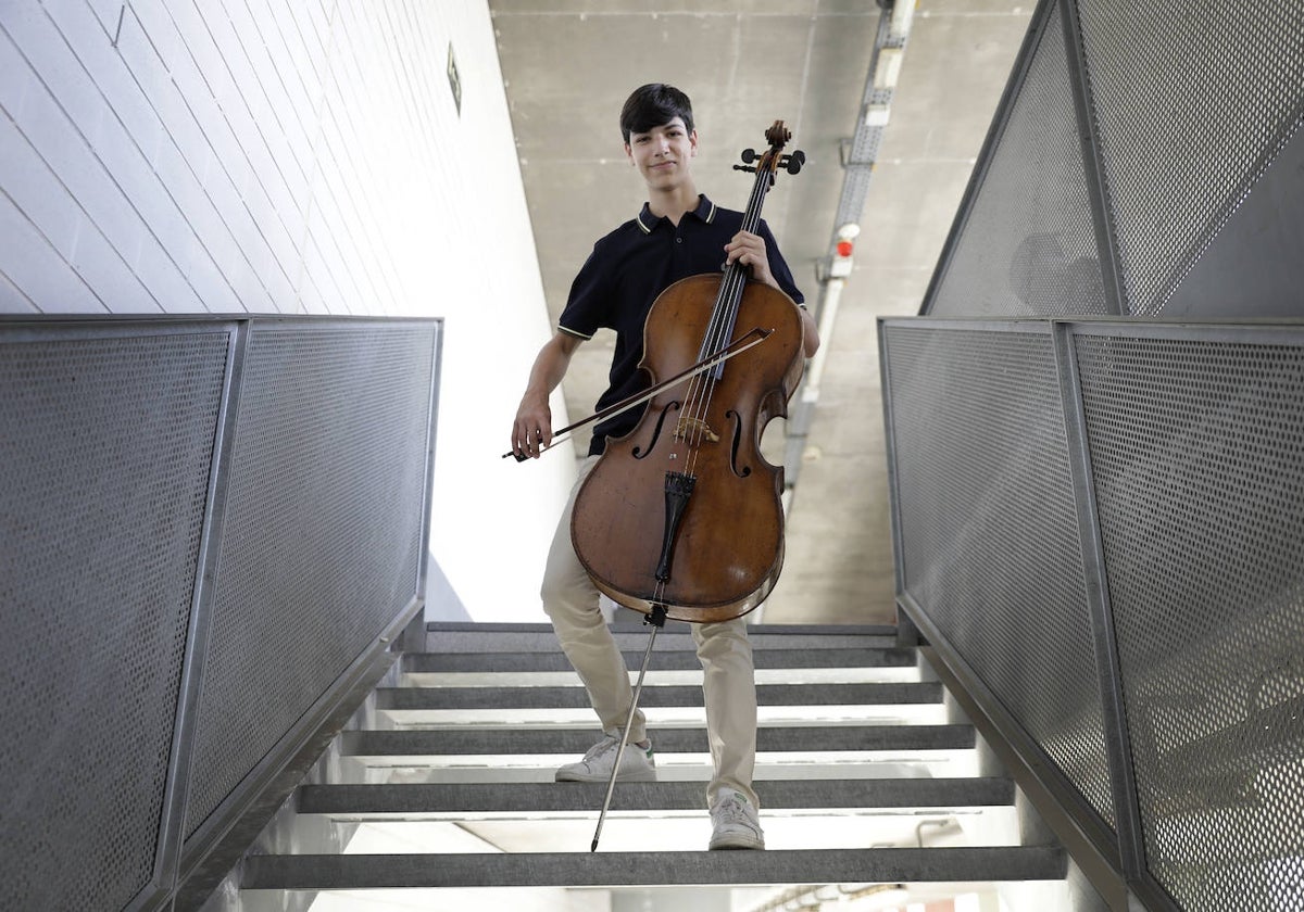 Álvaro Lozano, en el conservatorio Martín Tenllado de Málaga.